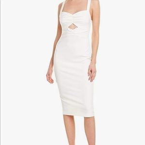 Likely terry midi dress white
